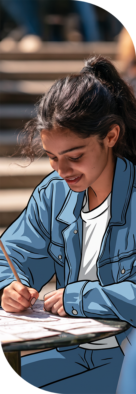 An image featuring one of the kids and teens subject "Test Prep" on Learnatist, a learning discovery Platform for families to discover classes, camps, programs, resources, and more.