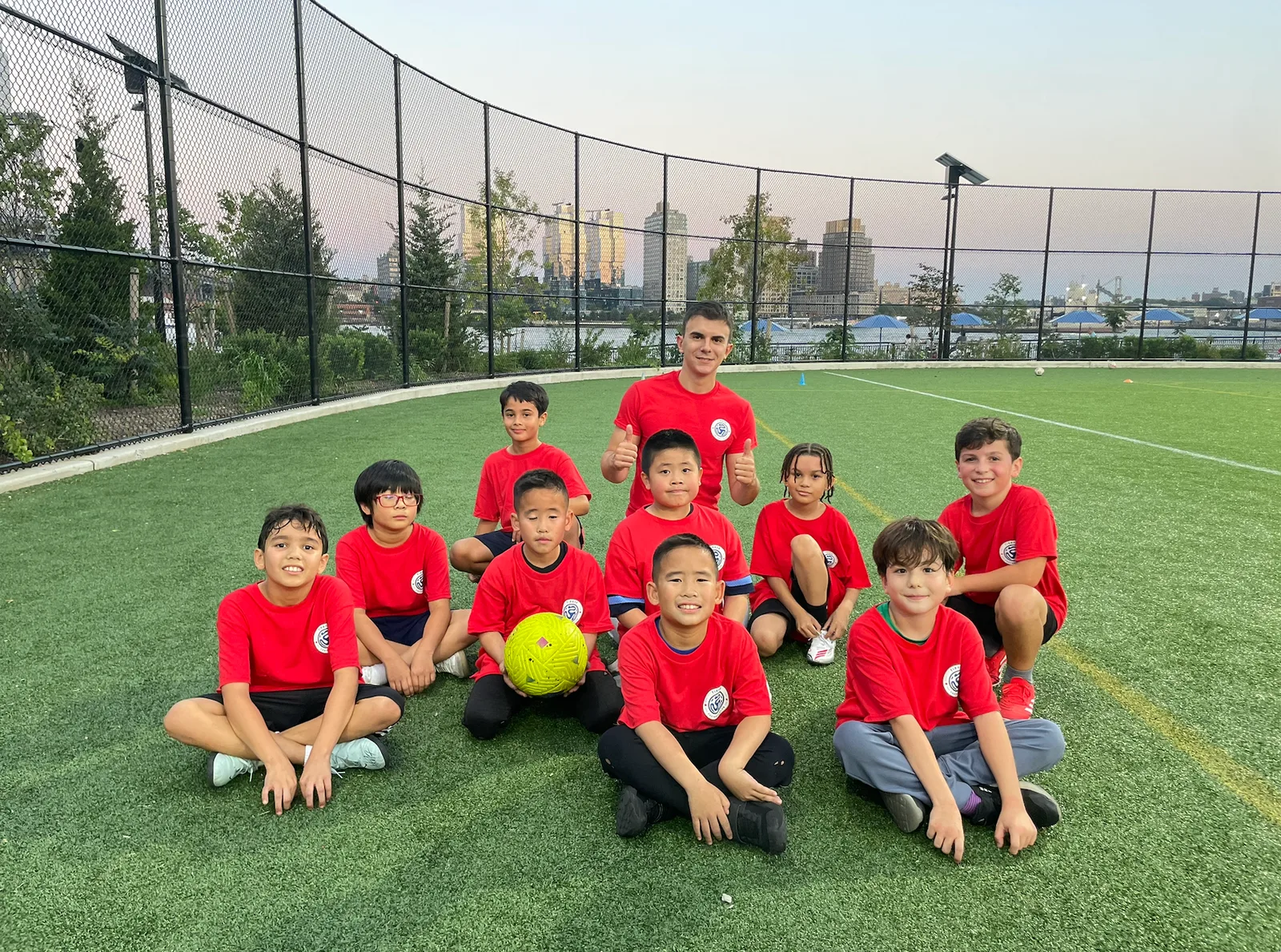 Soccer classes at East River Park