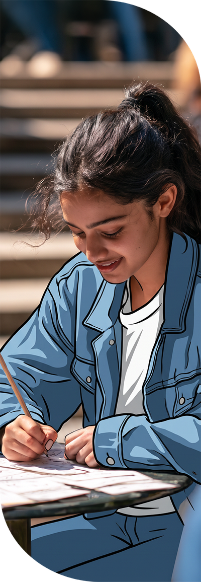 An image featuring one of the kids and teens subject "Test Prep" on Learnatist, a learning discovery Platform for families to discover classes, camps, programs, resources, and more.