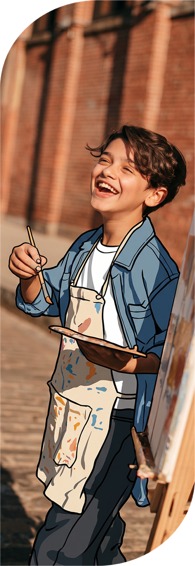 An image featuring one of the kids and teens subject "Art & Design" on Learnatist, a learning discovery Platform for families to discover classes, camps, programs, resources, and more.